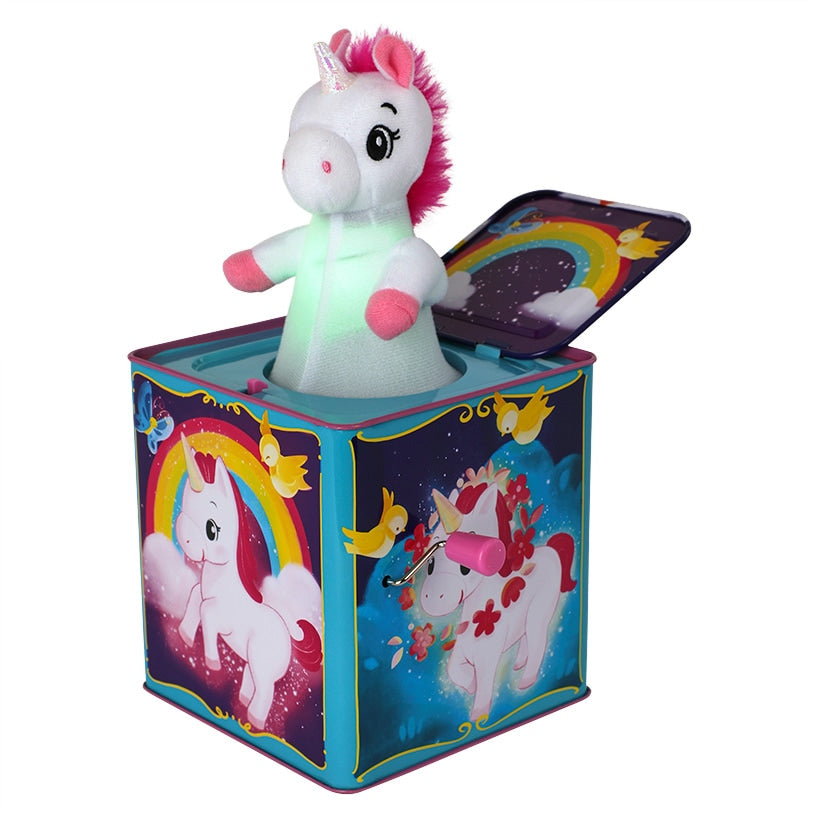 Schylling Unicorn Jack-In-The Box Pop and Glow