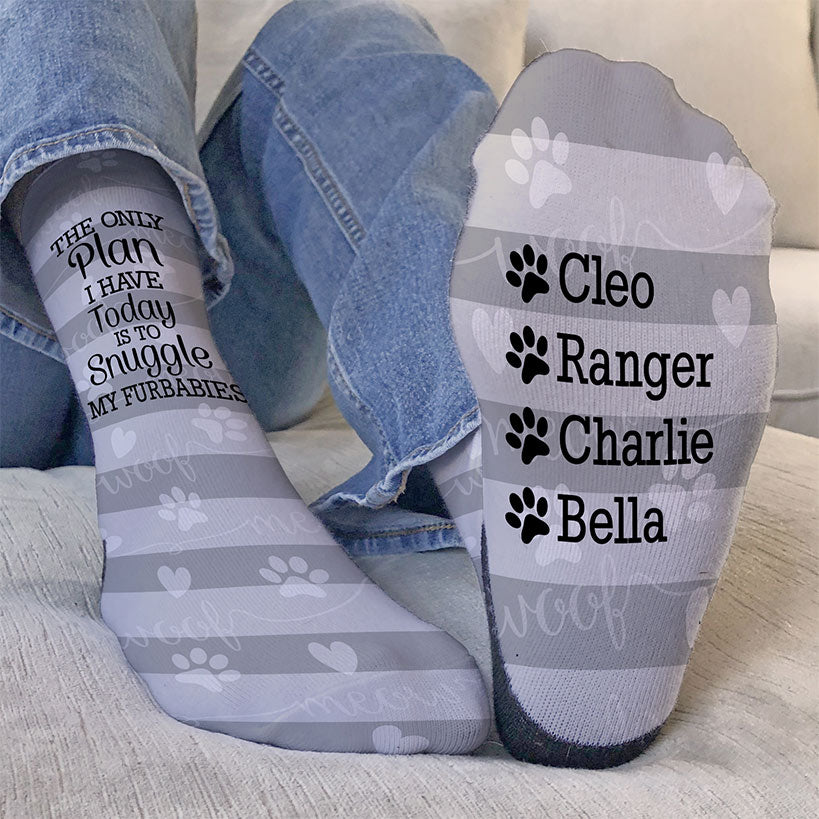 Personalized Snuggle Pet Unisex Crew Socks