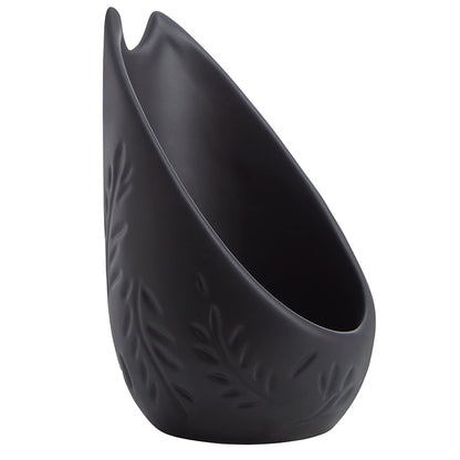 Embossed Kitchen Upright Spoon Rest Decorative Utensil Holder