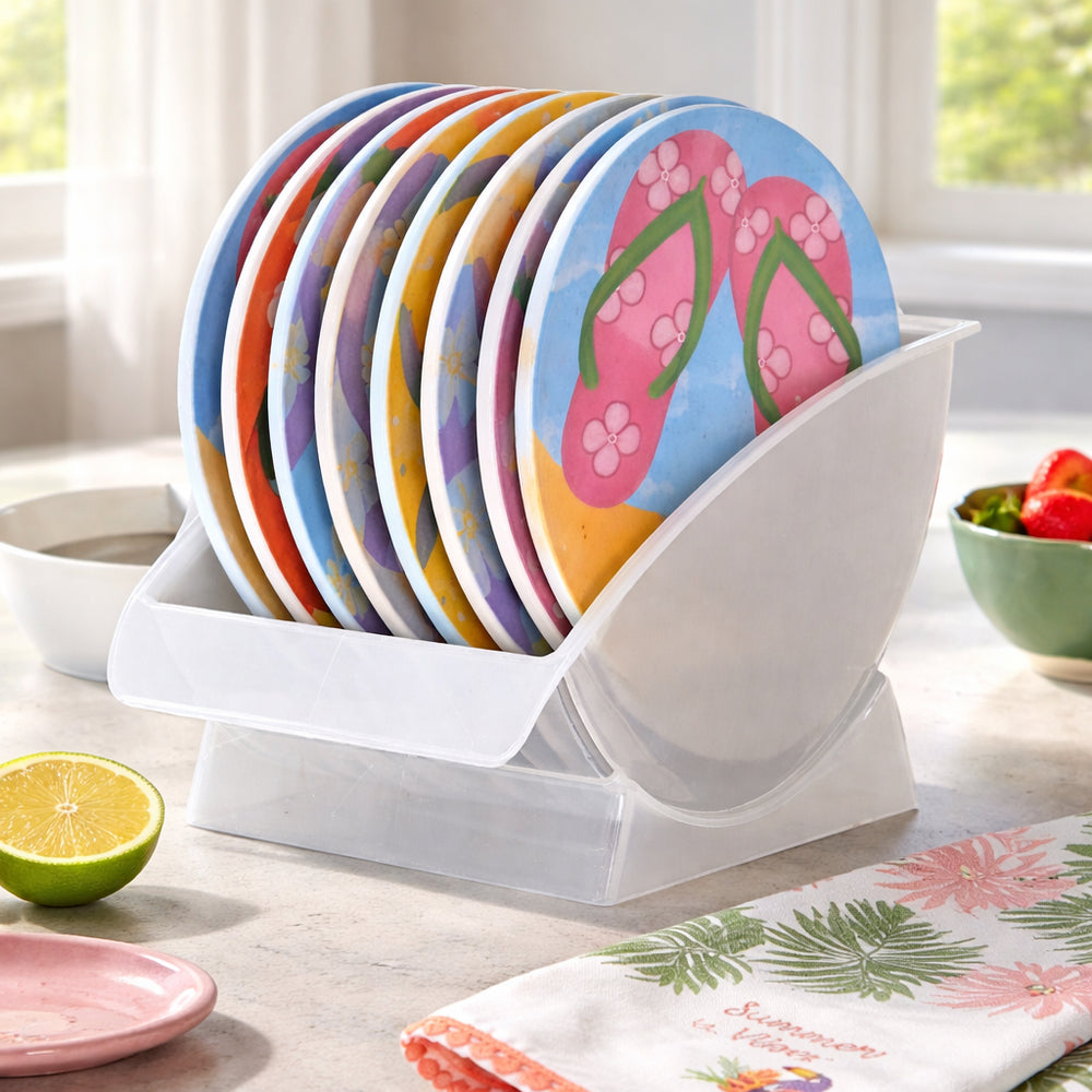 Vertical Salad Plate Rack | The Lakeside Collection