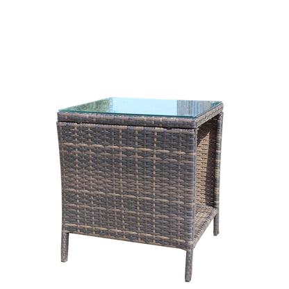 Outdoor patio Furniture 1 Coffee Table with clear tempered glass - image 14