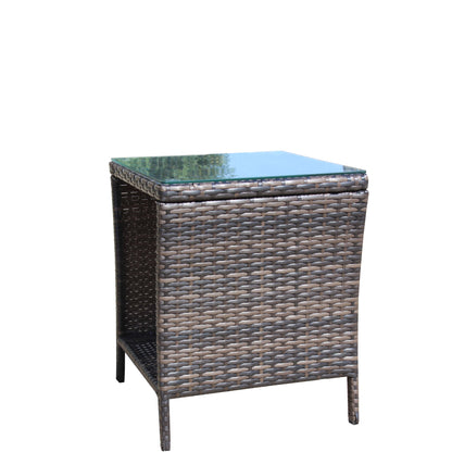 Outdoor patio Furniture 1 Coffee Table with clear tempered glass - image 16