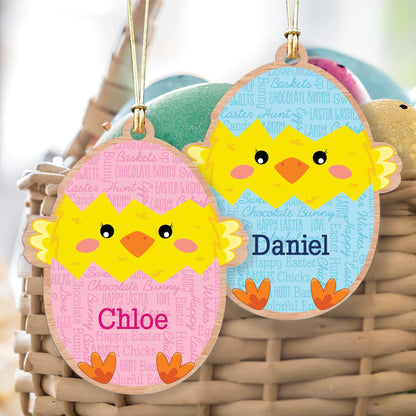 Personalized Chick Easter Basket Tag