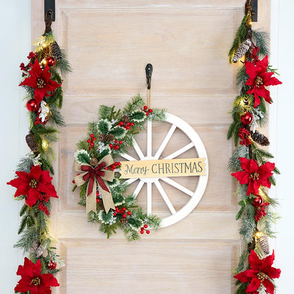 Wagon Wheel Wreath With Greeting
