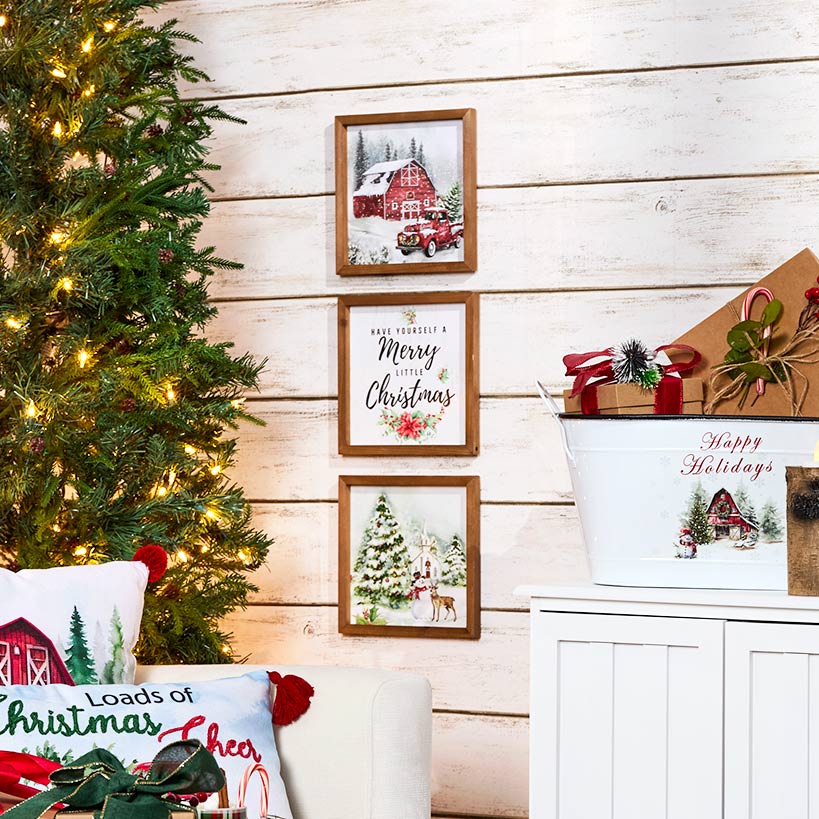 Framed Christmas Wall Art Trio - Christmas or Nativity#select-art_christmas