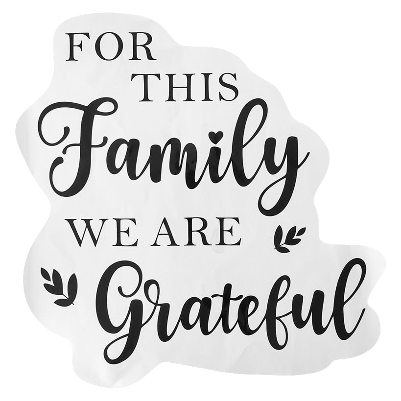 For This Family We Are Grateful - Wall Decor