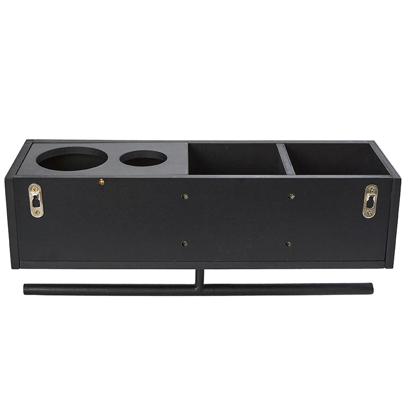 Beauty Wall Shelf with Towel Bar#select-item_black