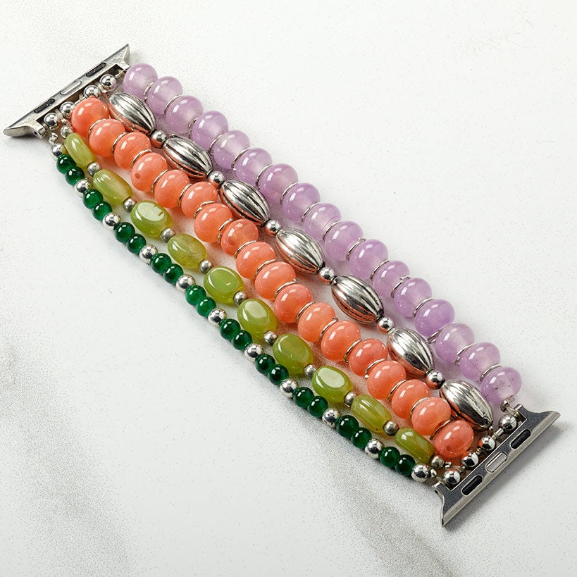 Beaded Bands for Smartwatch#select-color_green/orange
