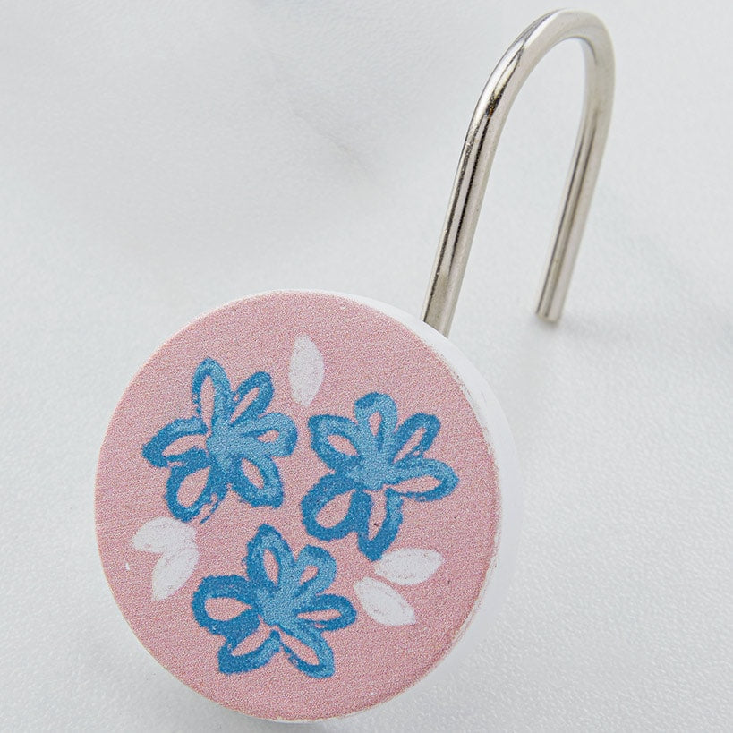Watercolor Floral Bath Collection#select-item_set-of-12-shower-hooks
