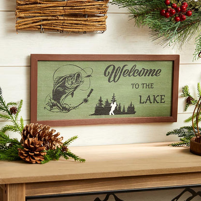 Woodland Welcome Sign Wall Art - Cabin, Lake or Woods