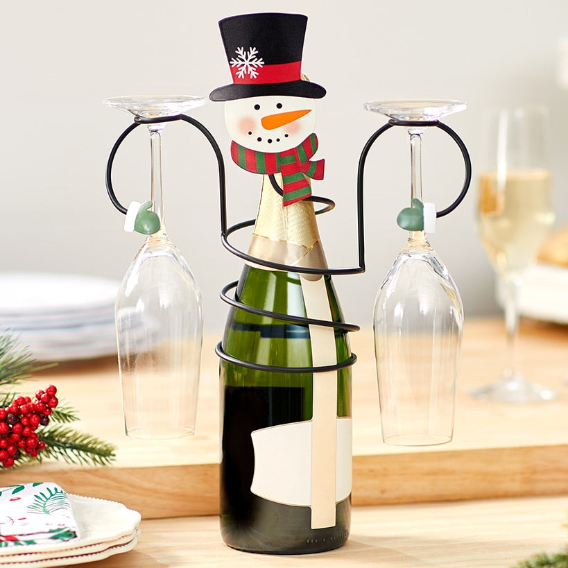 Christmas Wine Bottle And Glass Holder#select-character_snowman