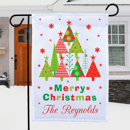 Personalized Christmas Winter Holiday Double-sided Garden Flag