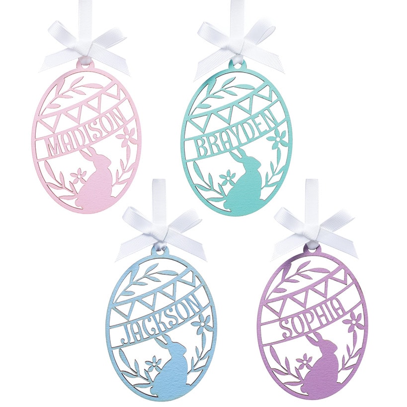 Personalized Painted Wood Easter Egg#select-color_lavender