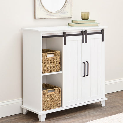 Storage Cabinet With Sliding Barn Style Door