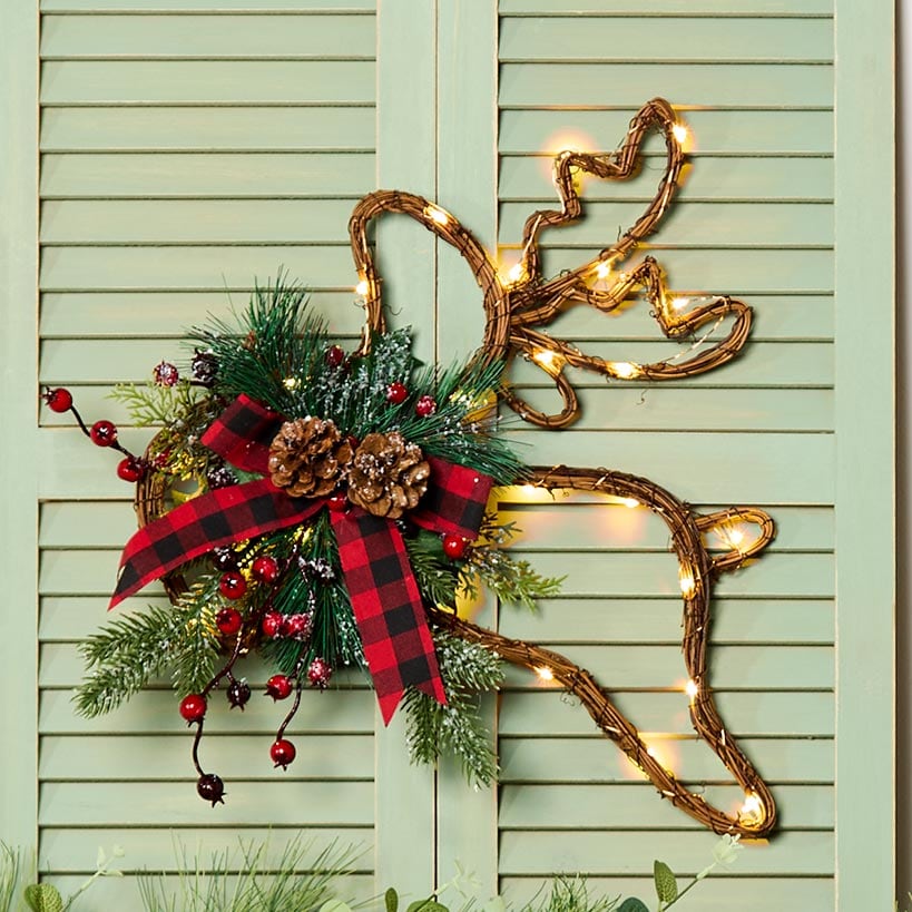 Woven Lighted Holiday Wall Hanging Christmas Decor#select-hanging_leaping-reindeer