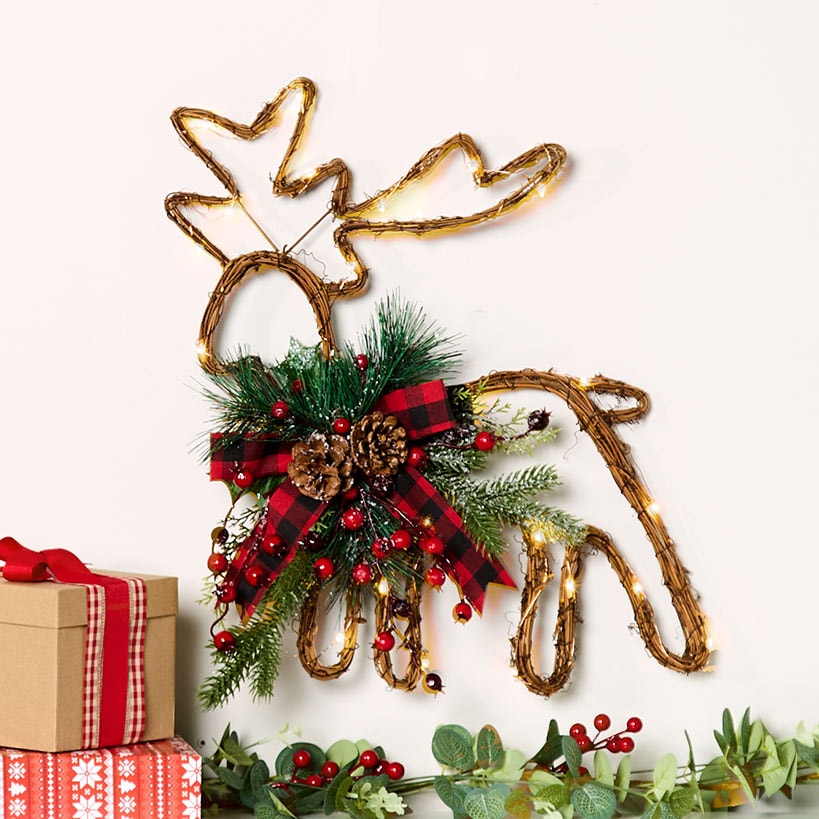 Woven Lighted Holiday Wall Hanging Christmas Decor#select-hanging_standing-reindeer