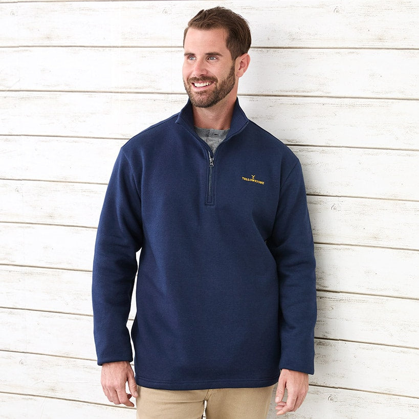 Men's Yellowstone Quarter Zip Pullover#select-color_navy