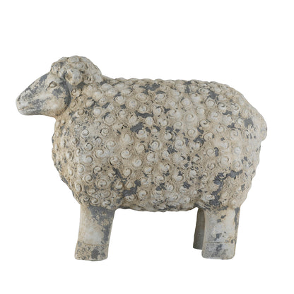 18x9.5x14" Magnesium Sheep Figurine with Weathered White and Gray Finish - image 5