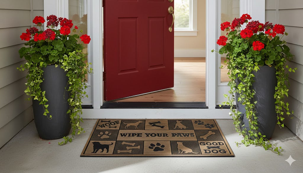 Woof Wipe Your Paws Rubber Doormat