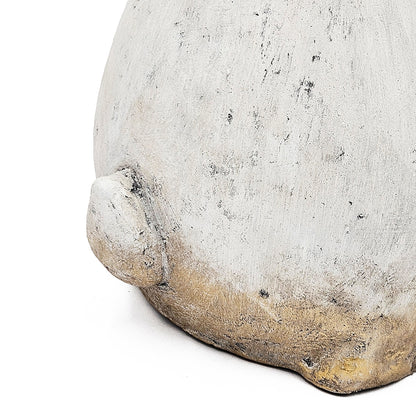 9.5x9.5x27.5" Textured White Magnesium Bunny Rabbit with Subtle Gold Details - image 8
