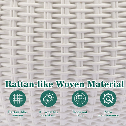 13.4 inch Self-Watering Hanging Rattan-Inspired Planter Large Capacity, Root-Rot Resistant Water Storage with Water Level Indicator, Dual-Use for Indoor & Balcony Decoration (Pack of 2, White) - image 7