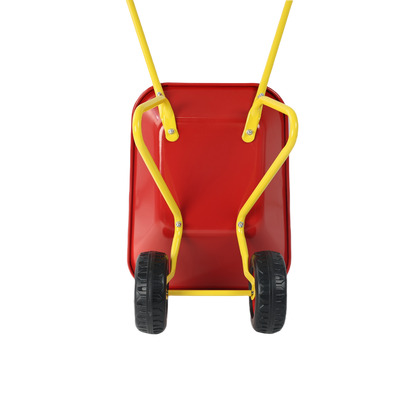 Children's metal trolley, Load-bearing capacity: 33LBS,children's heavy vehicle, metal structure two-wheeled trolley, steel pallet, can be used in gardens, loading leaves, soil, sand, etc. (red) - image 3