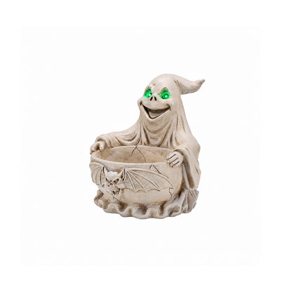 Halloween Ghost Storage Bowl Figurine, Spooky Candy Dish with LED Light for Halloween Party - image 5