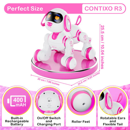 Contixo R3 Interactive Smart Robot Pet Dog Toy With Remote Control