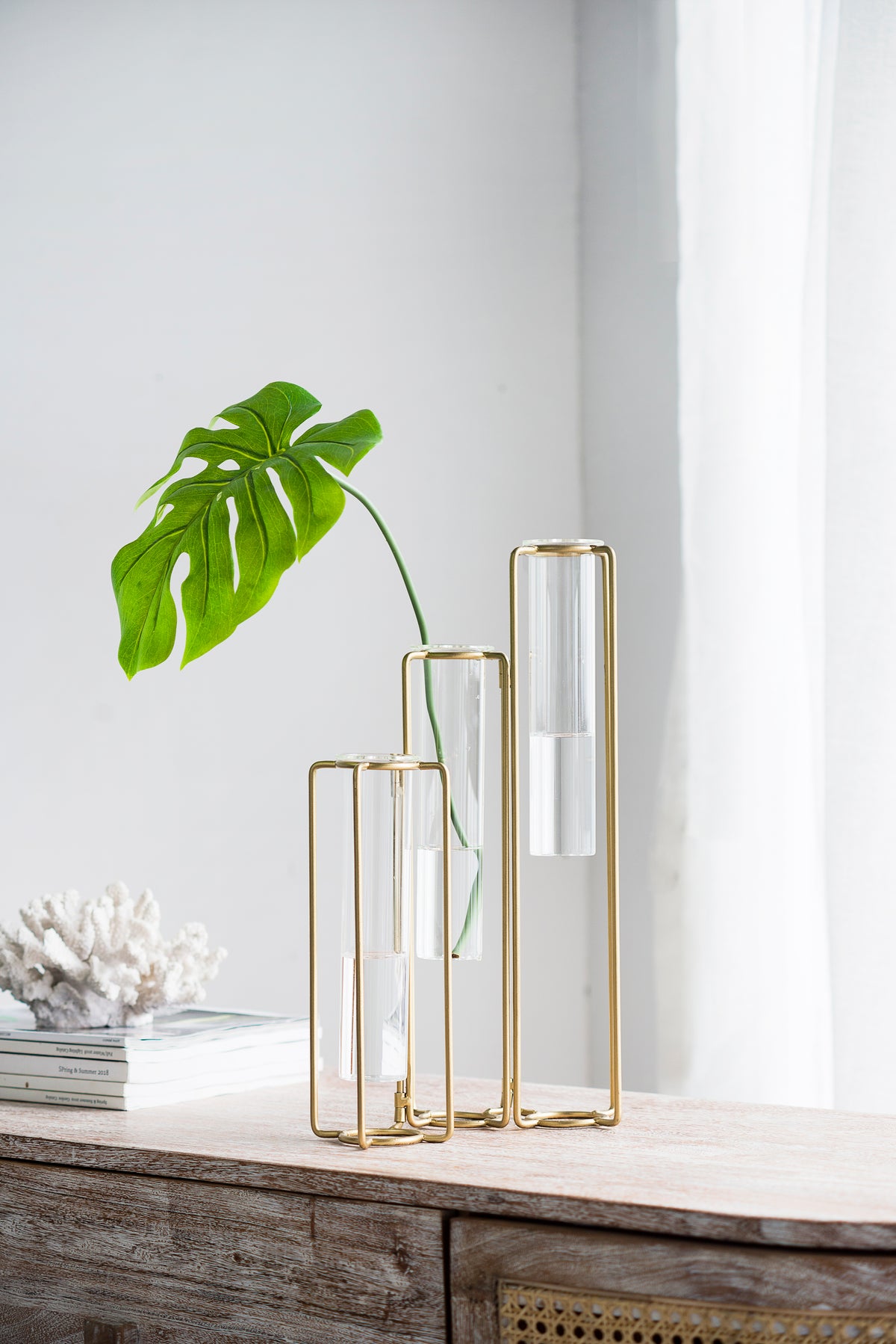 8.5x2.8x15.3 Oversized Pedestal Beaker Vase - image 8