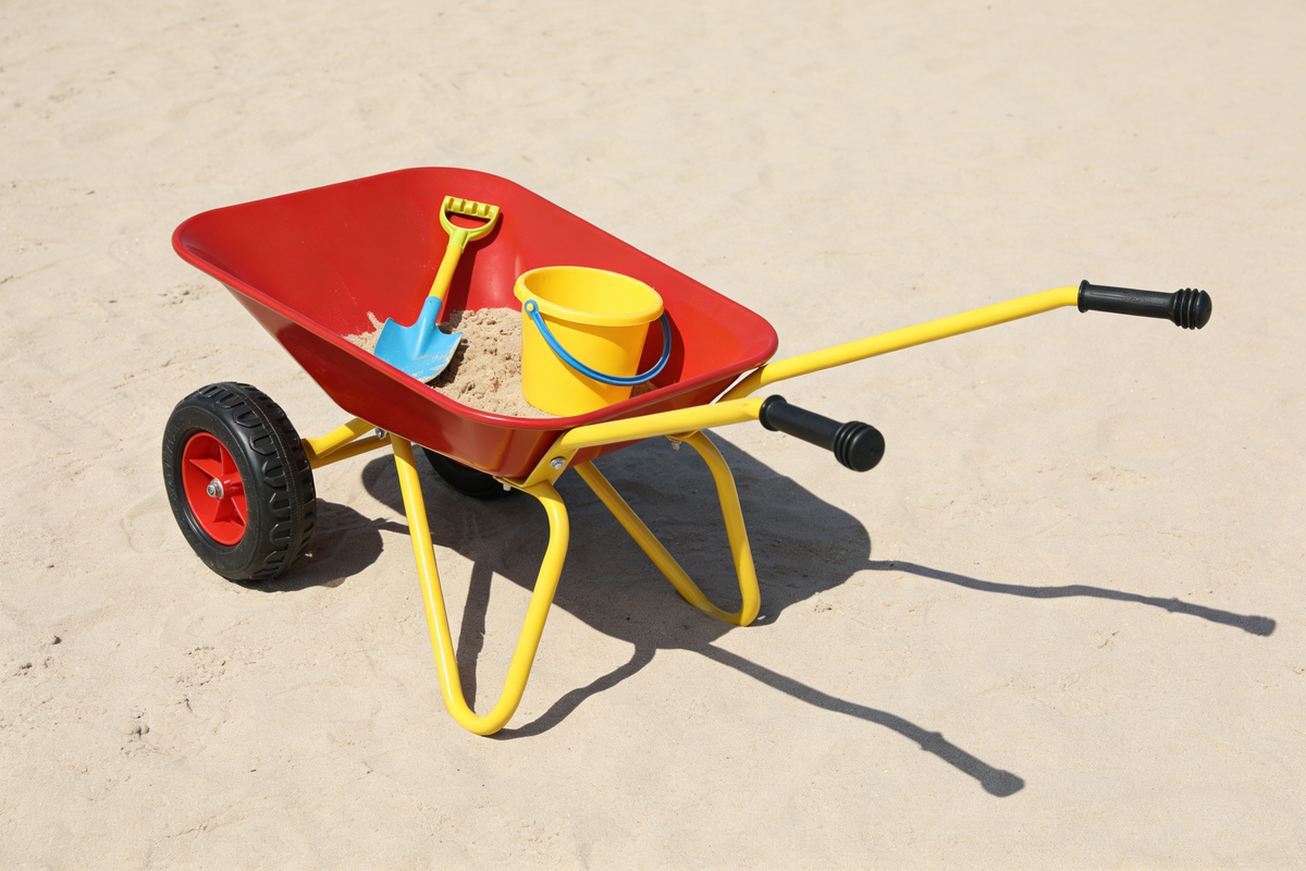 Children's metal trolley, Load-bearing capacity: 33LBS,children's heavy vehicle, metal structure two-wheeled trolley, steel pallet, can be used in gardens, loading leaves, soil, sand, etc. (red) - image 10