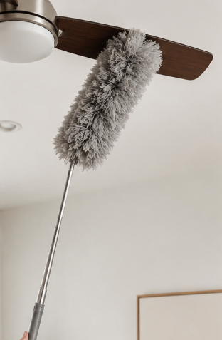 Duster Cleaning 5 PC. Set With 17" To 96" Extendable Lightweight Pole