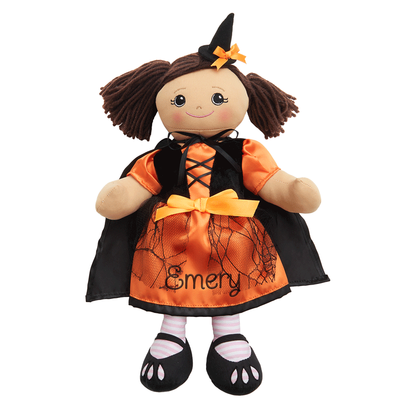 Personalized Rag Doll with Halloween Dress