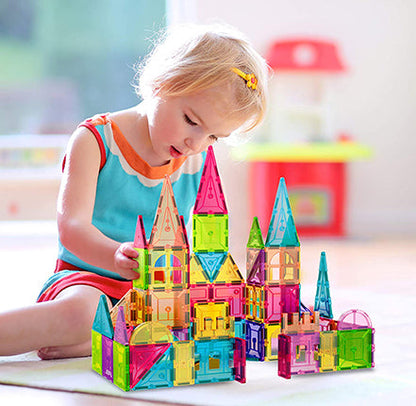 Contixo ST4 Magnetic Tiles 112 PCs 3D Building Blocks