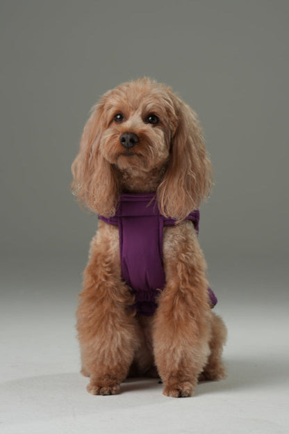 Reversible Dog Vest Jacket - Purple Caramel