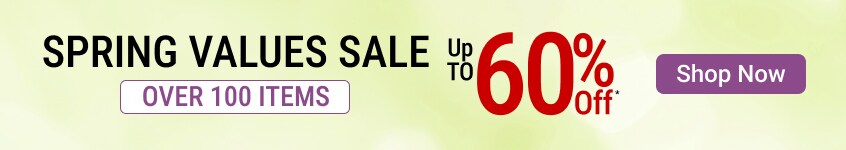 Spring values sale up to 60% off - shop now