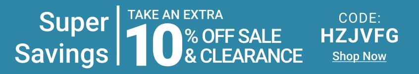 Take an extra 10% off clearance - Shop now