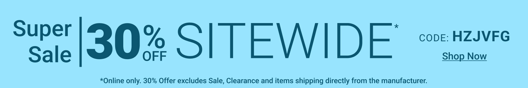 30% Off Sitewide - Shop Now